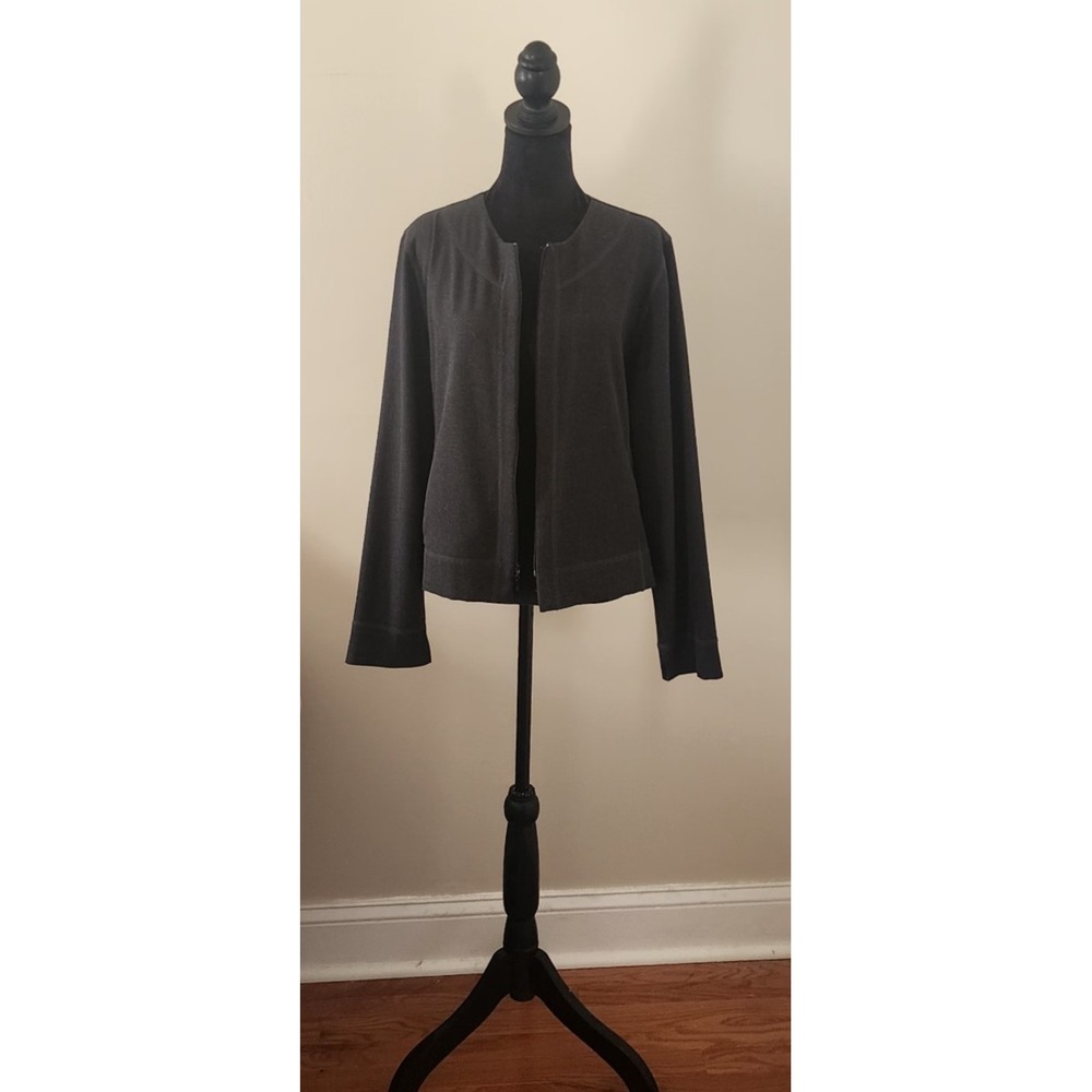 Women's Vintage 90's Zip Jacket by Staples, Jewel Neck L/S in Size XL